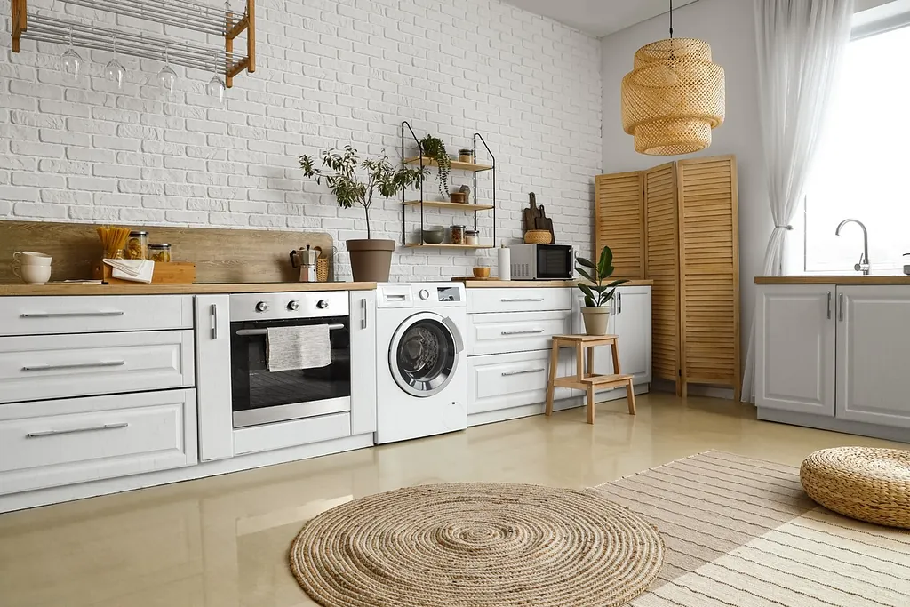 render cocina con madera